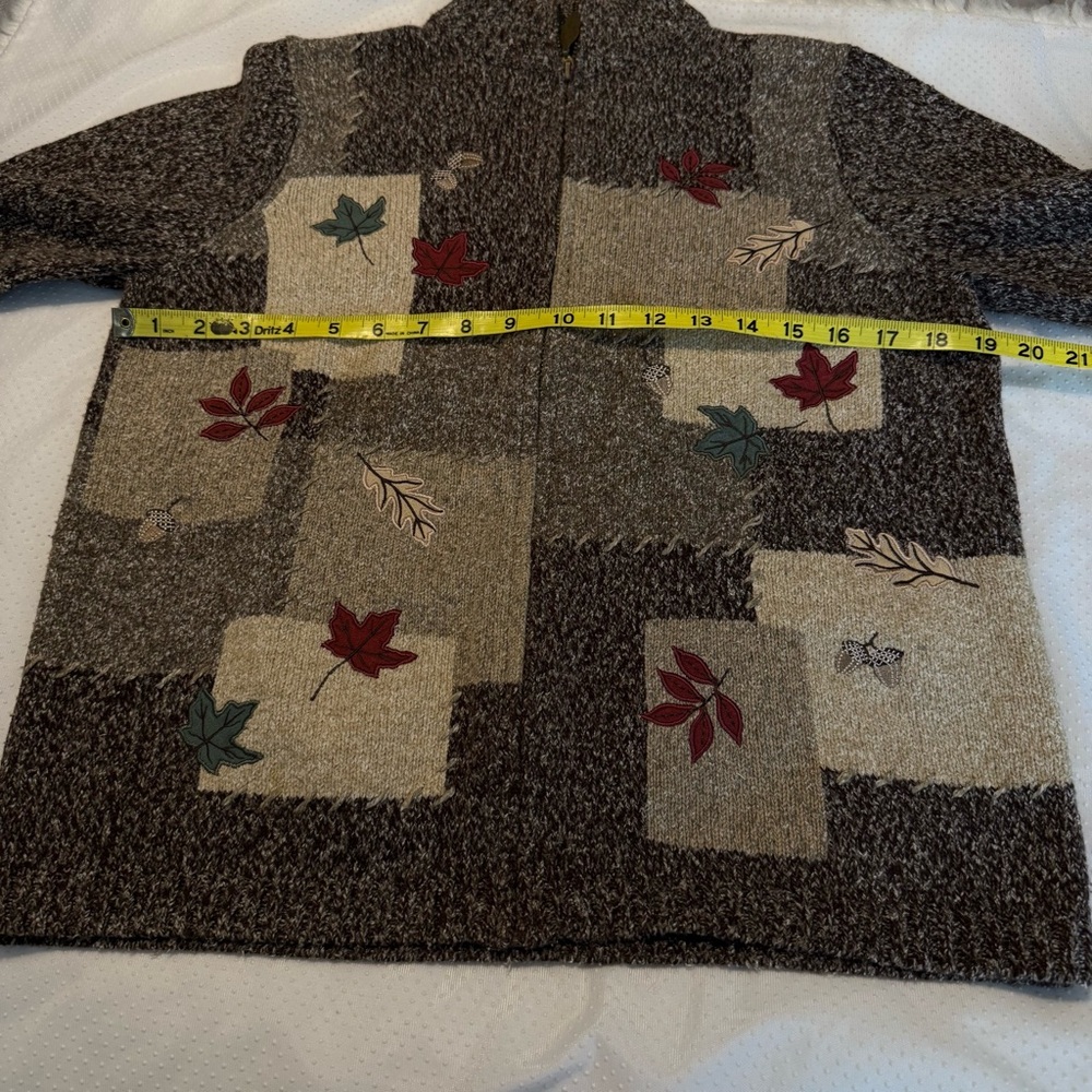 Vintage Northern Reflections Zip Up Sweater Women’s Size Small Fall Leaves - Picture 10 of 15